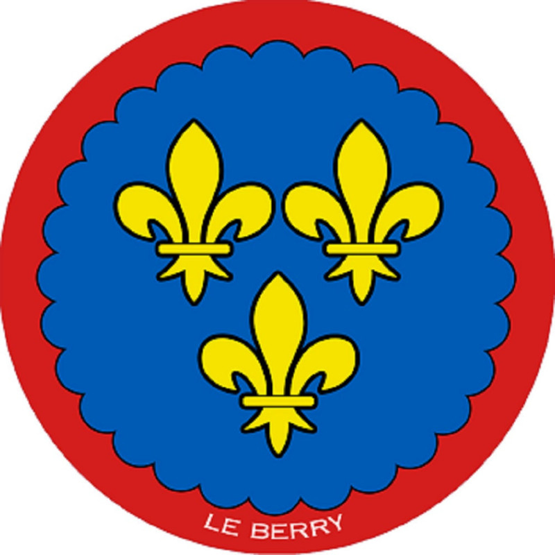 Blason du Berry - 20 cm - Sticker/autocollant