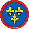 Blason du Berry - 20 cm - Sticker/autocollant