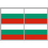 Drapeau Bulgarie (4 fois 9.5x6.3cm) - Autocollant(sticker)