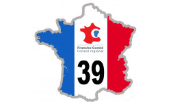 FRANCE 39 Franche Comté (20x20cm) - Autocollant(sticker)