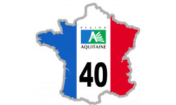 FRANCE 40 Aquitaine (5x5cm) - Autocollant(sticker)