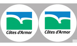 Département 22 Côtes-d'Armor (2 fois 10cm) - Autocollant(sticker)