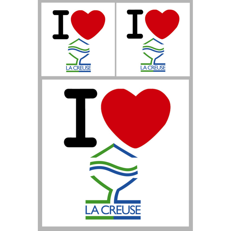 la Creuse (2 fois 10cm et 2 fois 5cm) - Sticker/autocollant
