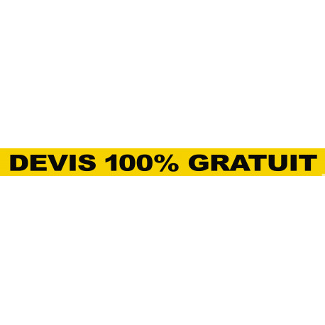 DEVIS 100% GRATUIT (120x10cm) - Autocollant(sticker)