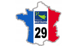FRANCE 29 région Bretagne - 10x10cm - Autocollant(sticker)
