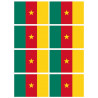 Drapeau Cameroun (8 fois 9.5x6.3cm) - Autocollant(sticker)