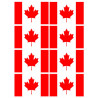 Drapeau Canada (8 fois 9.5x6.3cm) - Autocollant(sticker)