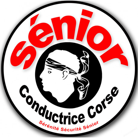 conductrice Sénior Corse (10x10cm) - Autocollant(sticker)
