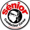 conducteur Sénior Corse (15x15cm) - Autocollant(sticker)