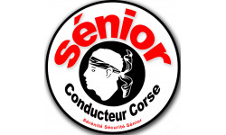 conducteur Sénior Corse (10x10cm) - Autocollant(sticker)