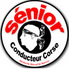 conducteur Sénior Corse (10x10cm) - Autocollant(sticker)