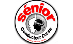 conducteur Sénior ile Corse (10x10cm) - Autocollant(sticker)