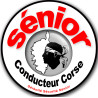 conducteur Sénior ile Corse (10x10cm) - Sticker/autocollant