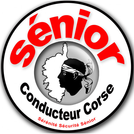 conducteur Sénior ile Corse (15x15cm) - Autocollant(sticker)