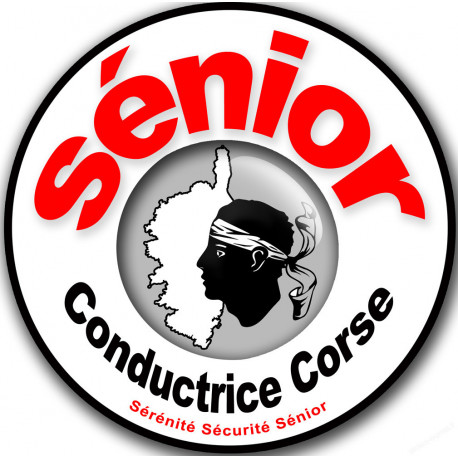 Conductrice Sénior ile Corse (15x15cm) - Autocollant(sticker)