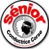 Conductrice Sénior ile Corse (10x10cm) - Autocollant(sticker)