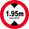 hauteur de passage maximum (1.95m - 15cm) - Autocollant(sticker)