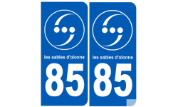 immatriculation 85 les Sables d'Olonne - Autocollant(sticker)