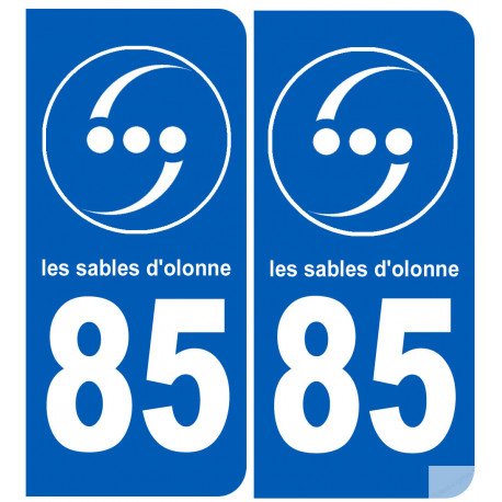 immatriculation 85 les Sables d'Olonne - Autocollant(sticker)