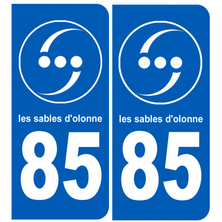 immatriculation 85 les Sables d'Olonne - Autocollant(sticker)