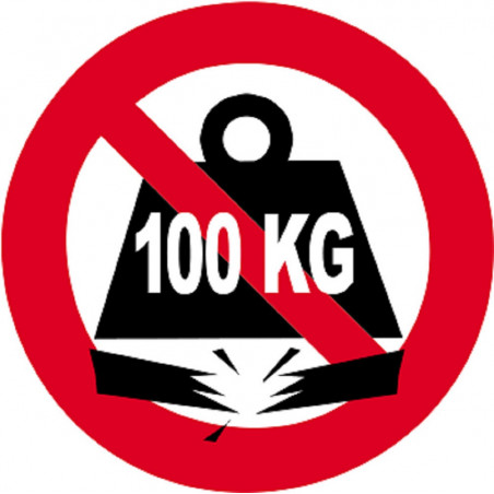 Charge maximale 100 KG - 5cm - Autocollant(sticker)