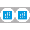 la Drôme (2fois 10cm) - Sticker/autocollant