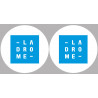 Département 26 la Drôme (2 fois 10cm) - Autocollant(sticker)