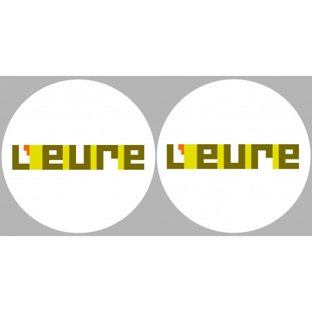 Département 27 de l'Eure (2 fois 10cm) - Autocollant(sticker)