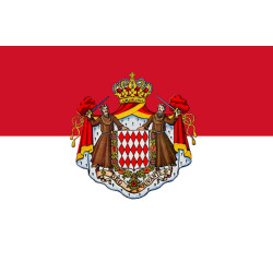 Drapeau Blason Monégasque (20x13cm) - Sticker/autocollant