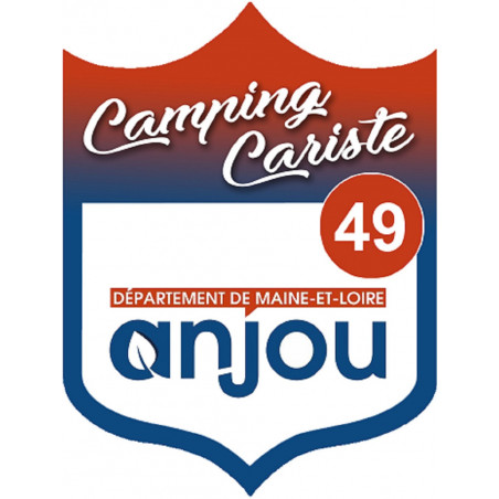blason camping cariste anjou 49 - 20x15cm - Autocollant(sticker)