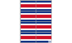 Drapeau Costa Rica (8 fois 9.5x6.3cm) - Autocollant(sticker)