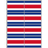 Drapeau Costa Rica (8 fois 9.5x6.3cm) - Sticker/autocollant