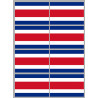 Drapeau Costa Rica (8 fois 9.5x6.3cm) - Autocollant(sticker)