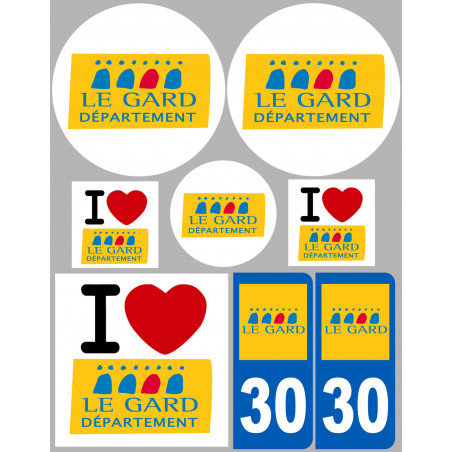 Gard (8 autocollants variés) - Autocollant(sticker)