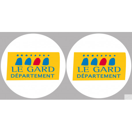 Département 30 le Gard (2 fois 10cm) - Autocollant(sticker)