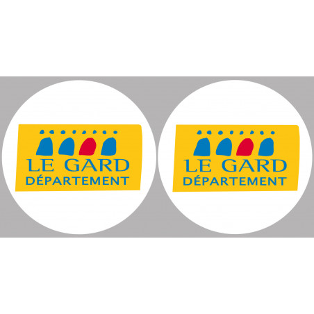 Département 30 le Gard (2 fois 10cm) - Autocollant(sticker)