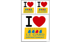 Département 30 le Gard (1fois 10cm / 2 fois 5cm) - Autocollant(sticker)
