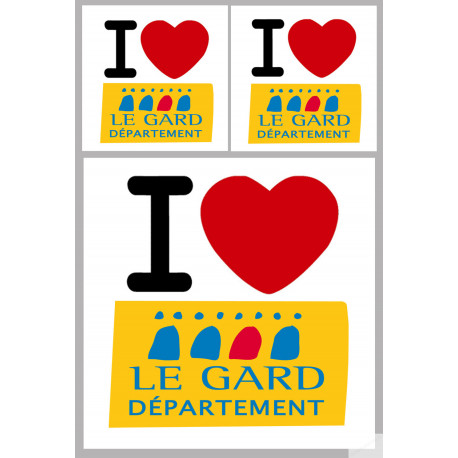 Département 30 le Gard (1fois 10cm / 2 fois 5cm) - Autocollant(sticker)