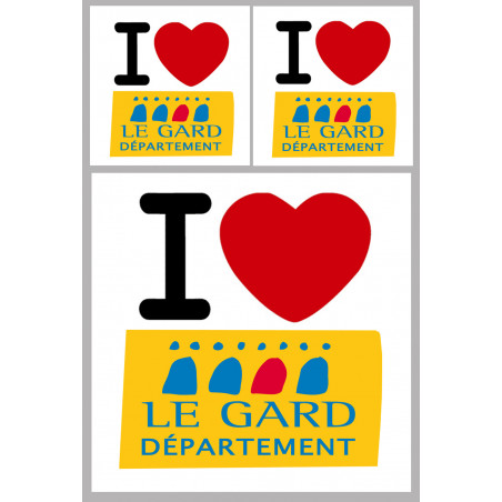 Département 30 le Gard (1fois 10cm / 2 fois 5cm) - Autocollant(sticker)