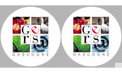 Département 32 le Gers (2 fois 10cm) - Autocollant(sticker)