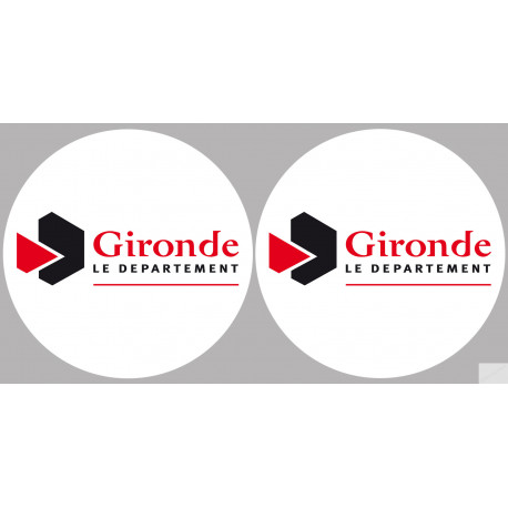 Département 33 la Gironde (2 fois 10cm) - Autocollant(sticker)