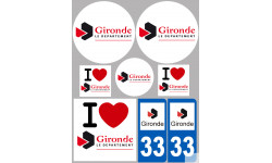 Gironde (8 autocollants variés) - Autocollant(sticker)