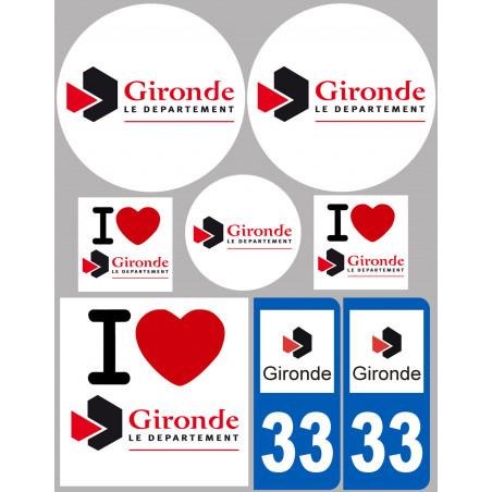 Gironde (8 autocollants variés) - Autocollant(sticker)