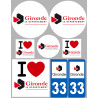 Gironde (8 autocollants variés) - Autocollant(sticker)