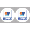 Département 34 l'Hérault (2 fois 10cm) - Autocollant(sticker)