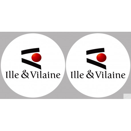 Département 35 d'Ille et Vilaine (2 fois 10cm) - Autocollant(sticker)