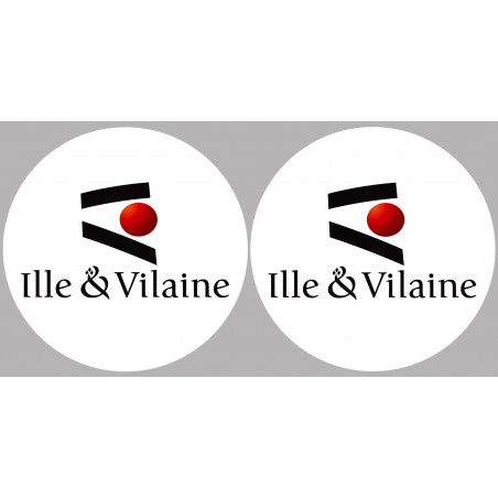 Département 35 d'Ille et Vilaine (2 fois 10cm) - Autocollant(sticker)