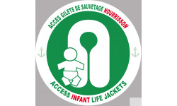 ACCES GILETS DE SAUVETAGE NOURRISSON (5cm) - Autocollant(sticker)