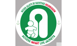 ACCES GILETS DE SAUVETAGE NOURRISSON (10cm) - Autocollant(sticker)