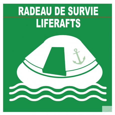 RADEAU DE SURVIE (15X15cm) - Autocollant(sticker)